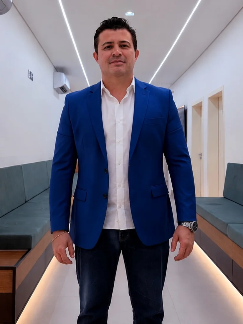 Dr. Daniel F. Sousa na recepção da Clínica São Geraldo